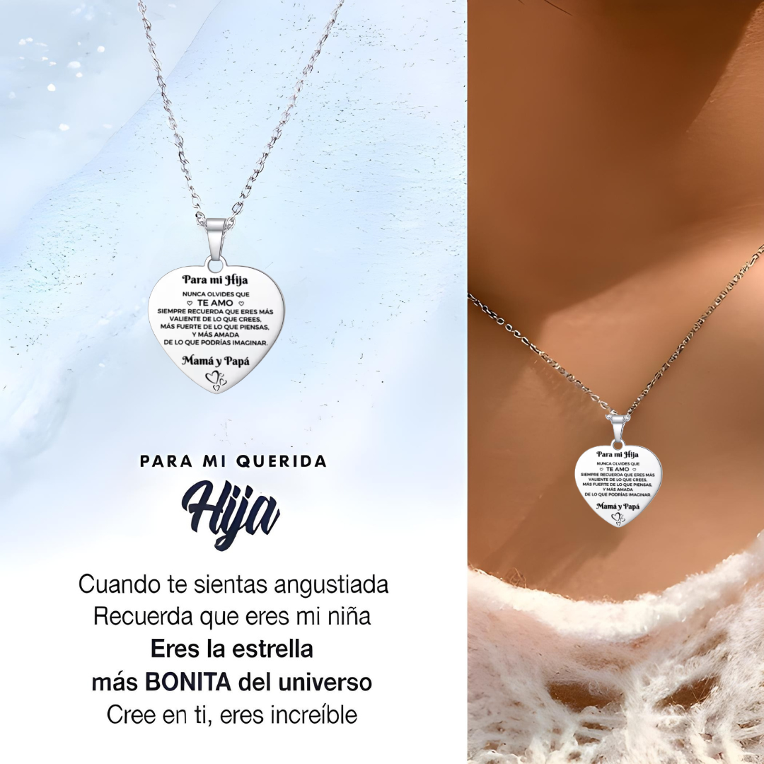 Para Mi Querida Hija | Collar de Corazón