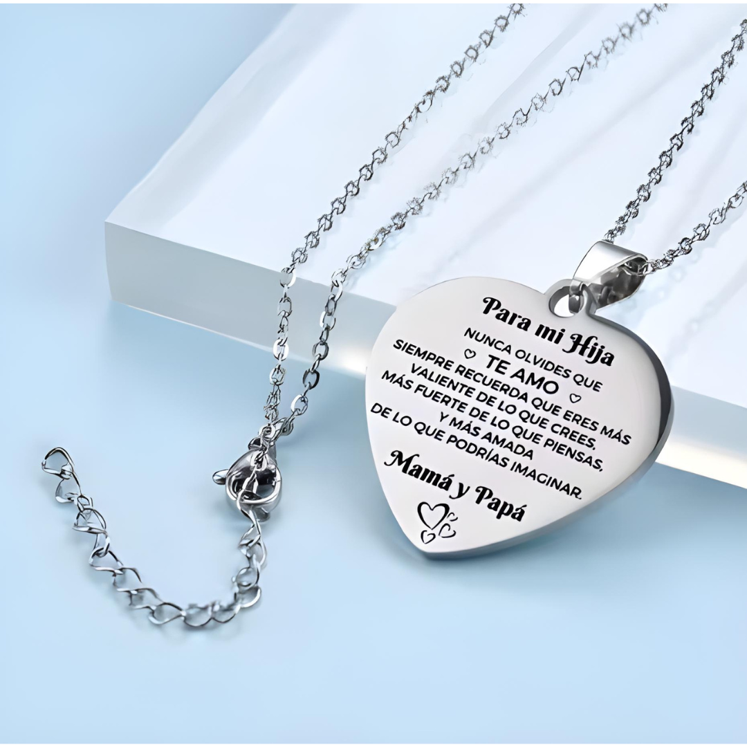 Para Mi Querida Hija | Collar de Corazón