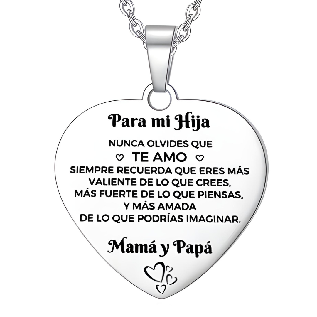 Para Mi Querida Hija | Collar de Corazón