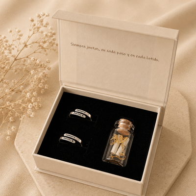Pack 2 Anillos - Siempre Juntas + Caja de los Deseos