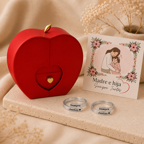 Pack 2 Anillos - Siempre Juntas + Rosa Eterna