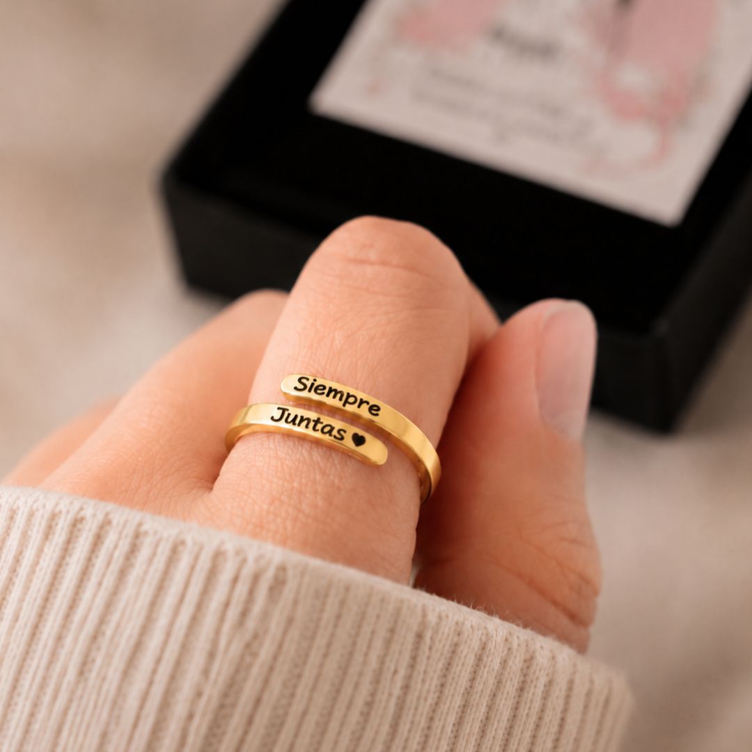 Pack 2 Anillos - Siempre Juntas + Rosa Eterna