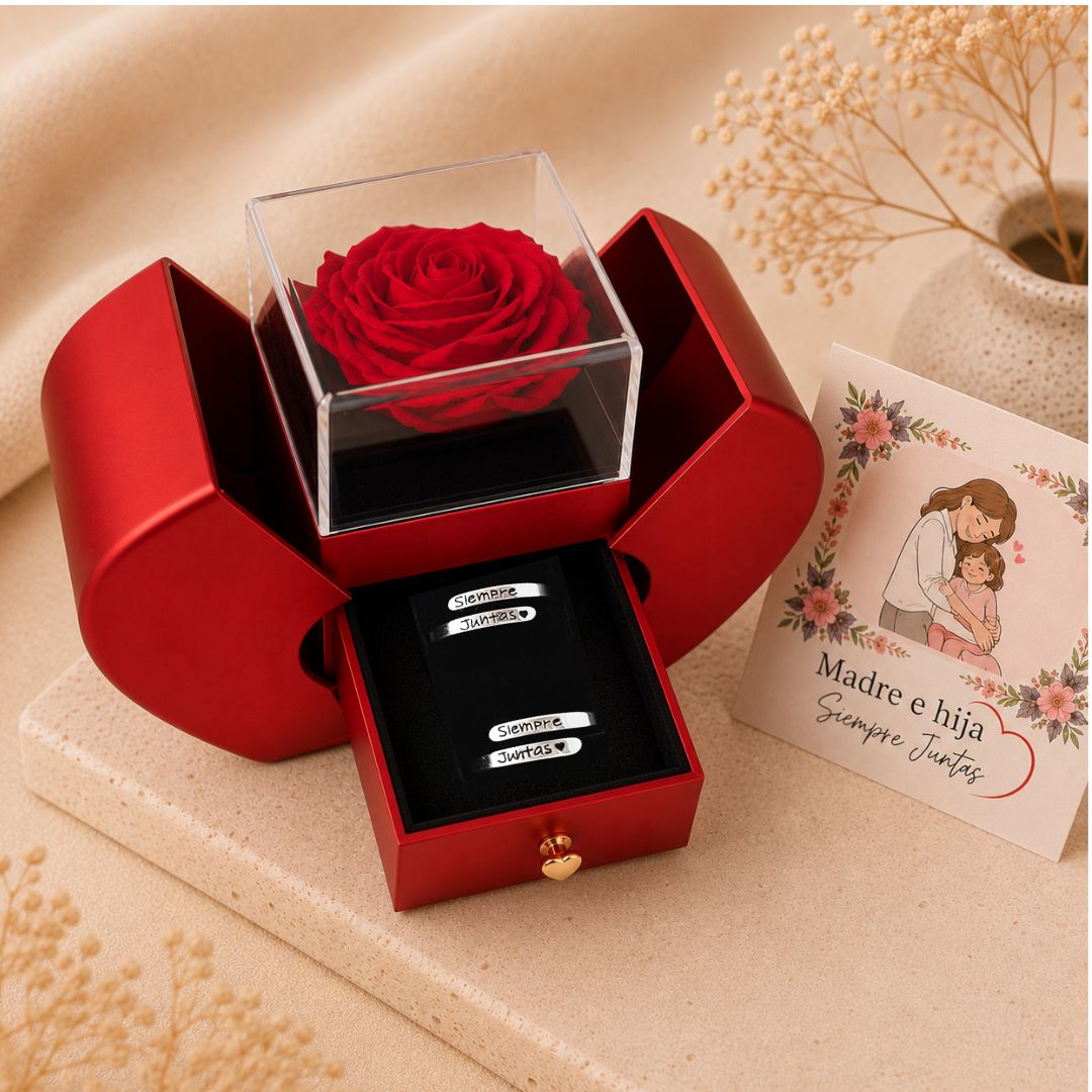 Pack 2 Anillos - Siempre Juntas + Rosa Eterna