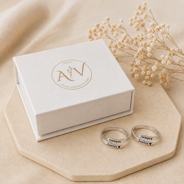 Anillos Siempre Juntos con caja Atrevity
